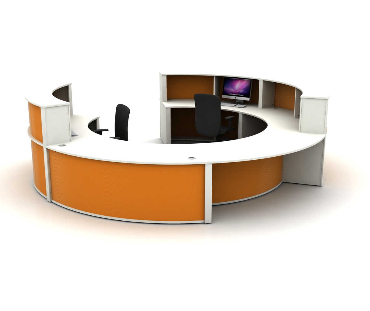mobili circular reception counter