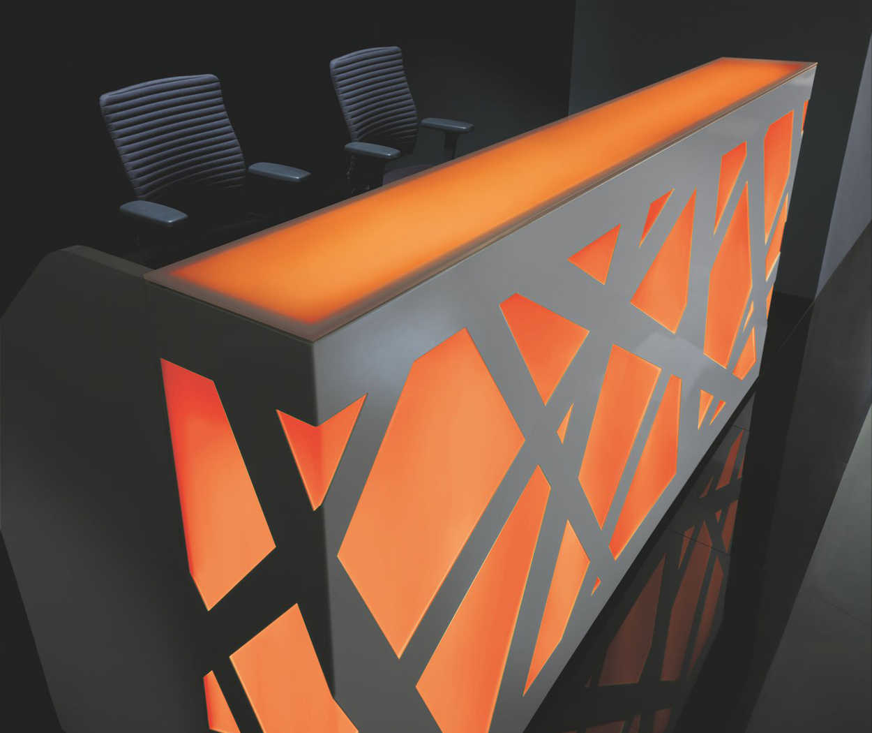 Zig Zag Reception Desk By MDD Reception White DDA Centre With